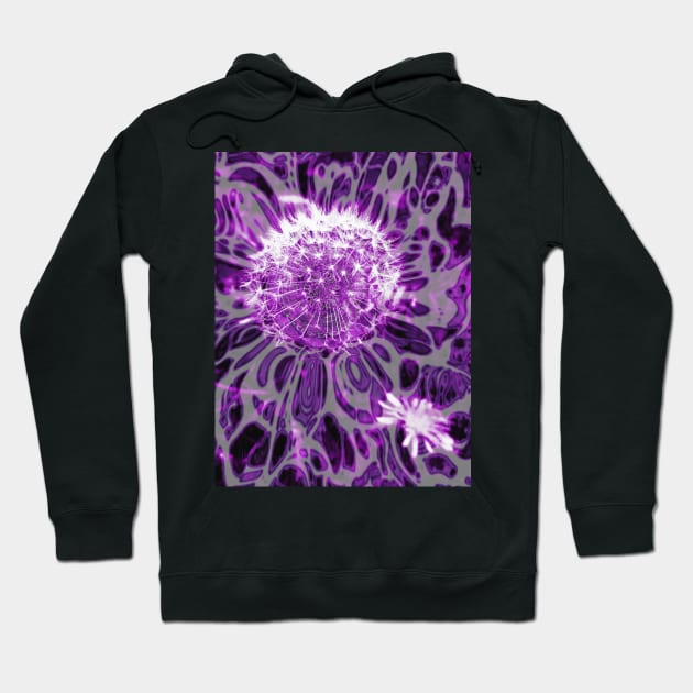 "Dandelion Love" groovy floral art products Hoodie by Mzzart